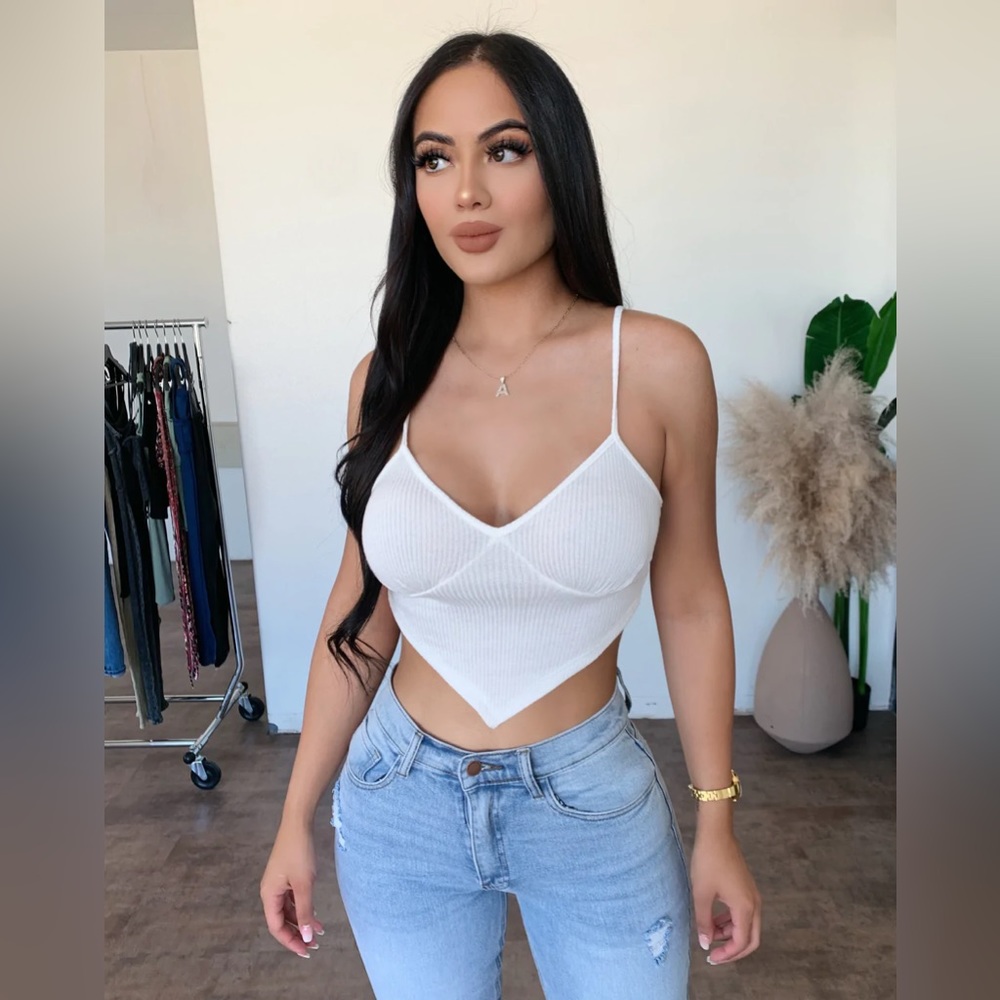 OOTDfash White Cami Crop Top